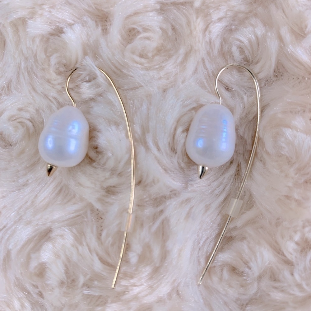 Baroque Pearl Gold Vermeil Over Sterling Earrings